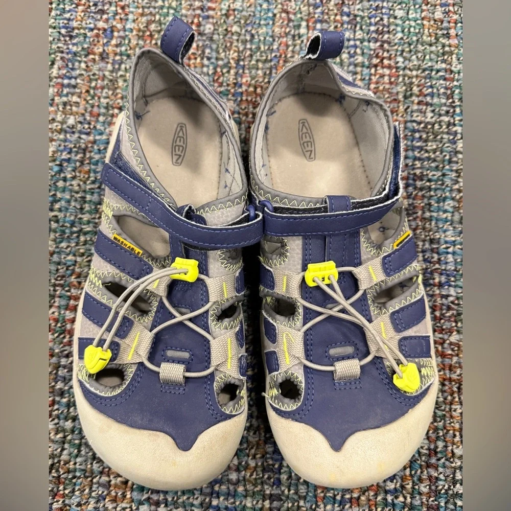 Keen Kids’ Blue and Yellow Outdoor Sandals, Size 6 - Picture 2 of 7
